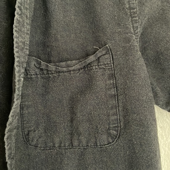 Black Denim Button Up - Picture 3 of 5